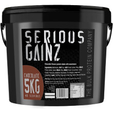The Bulk Protein Company, SERIOUS GAINZ - Whey Protein Powder - Weight Gain, Mass Gainer - 30g Protein Powders (Chocolate, 5kg)