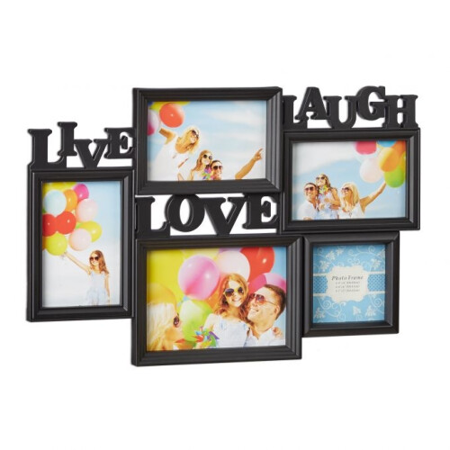 Collage-Rahmen Leben Liebe Lachen