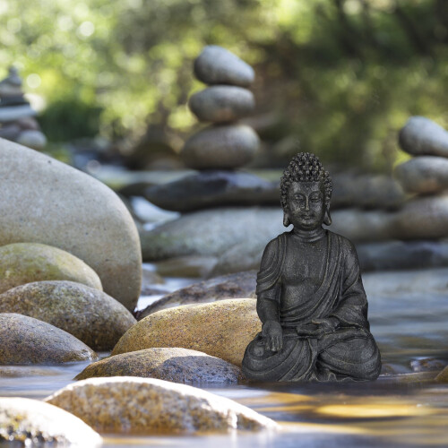 Siddende Buddha figur 18 cm 1