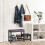 Bank mit Schuhablage und Hocker 2