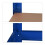 Lagerregal mit Werkbank blau 6