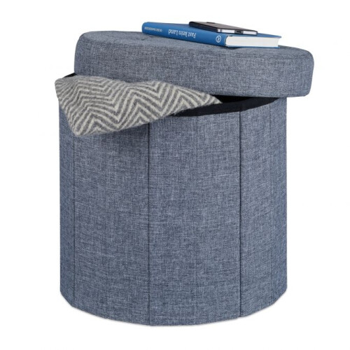 Hocker mit Stauraum Größe M rund