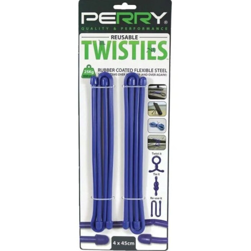 Reusable Twisties (Twist Ties) - 4 piece Set (4 x 450mm)