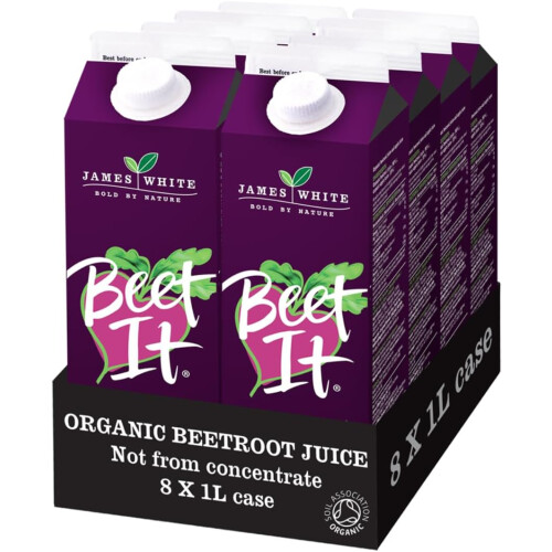 Beet It Organic Beetroot Juice (1 Litre x 8) Picked and Pressed