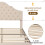 (135*190cm) Upholstered Bed with Slatted Frame and Headboard 5