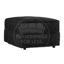 (Black, Footstool) Luxor Fullback Cord Sofa Range
