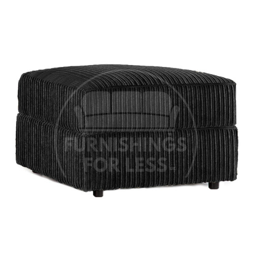 (Black, Footstool) Luxor Fullback Cord Sofa Range
