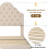 (90*190cm) Upholstered Bed with Slatted Frame and Headboard 5