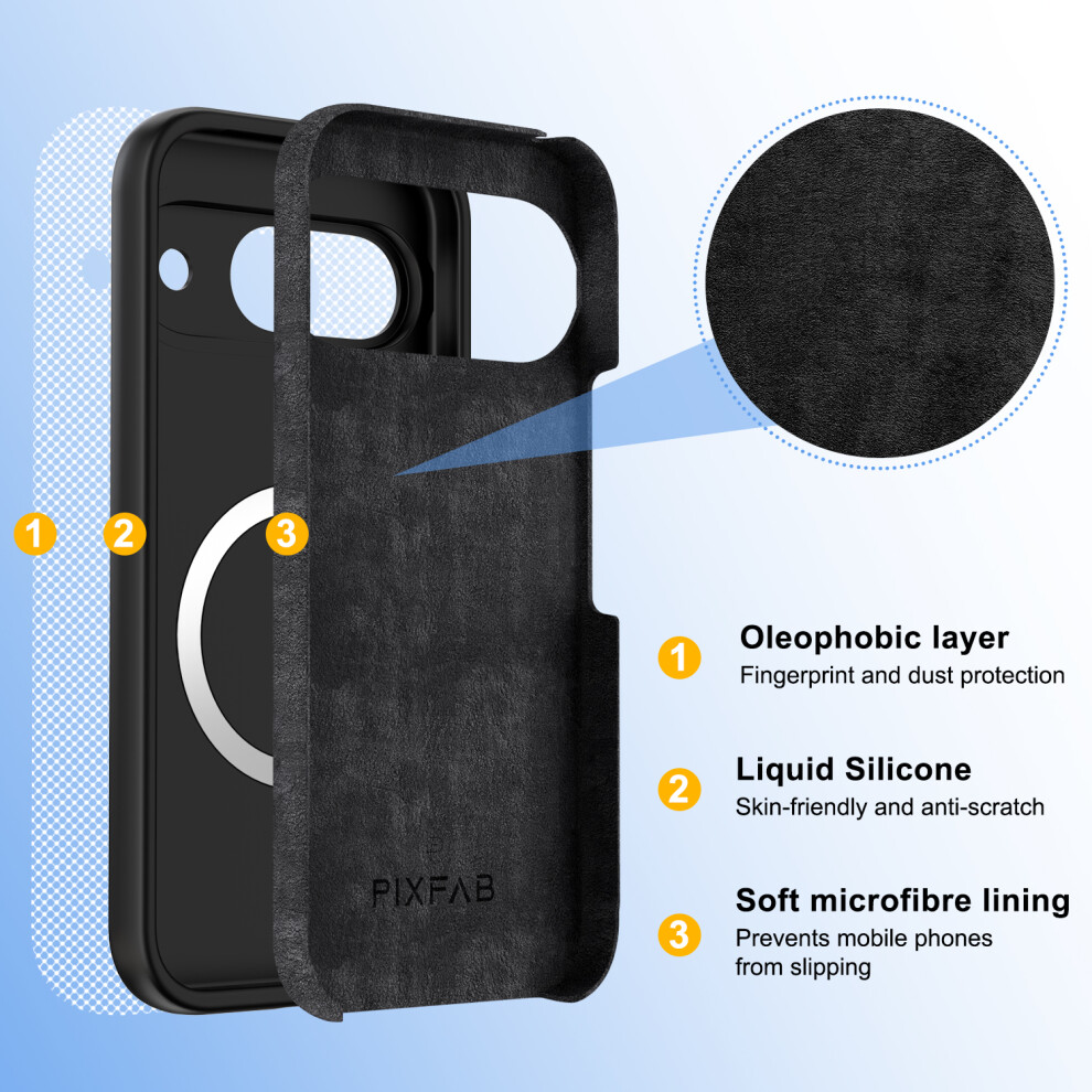 google-pixel-9--black--for-google-pixel-9-pro-xl-liquid-silicone-magsafe-shockproof-phone-case
