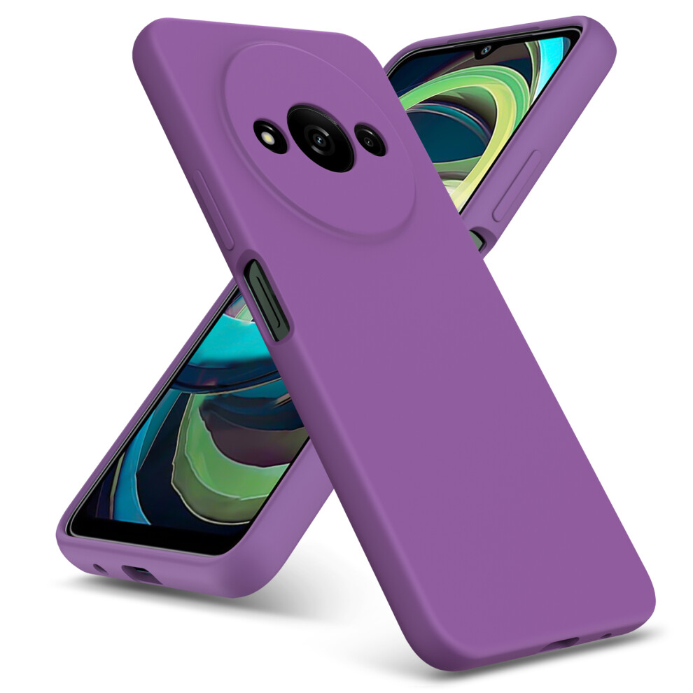 (Xiaomi Redmi A3, ) For Xiaomi Redmi A3 Liquid Silicone Shockproof Phone Case Purple 5059302111599