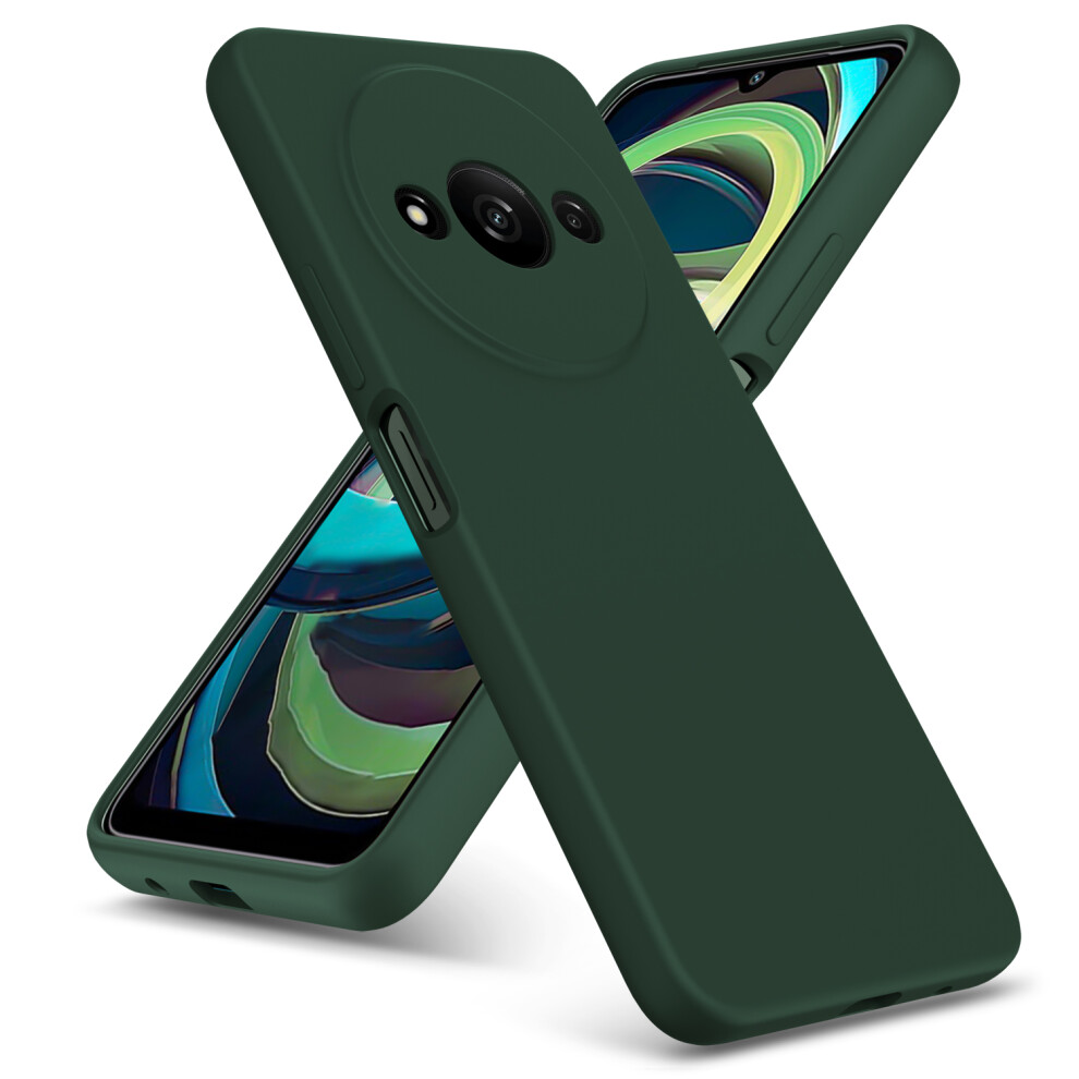 (Xiaomi Redmi A3, ) For Xiaomi Redmi A3 Liquid Silicone Shockproof Phone Case Green 5059302111575