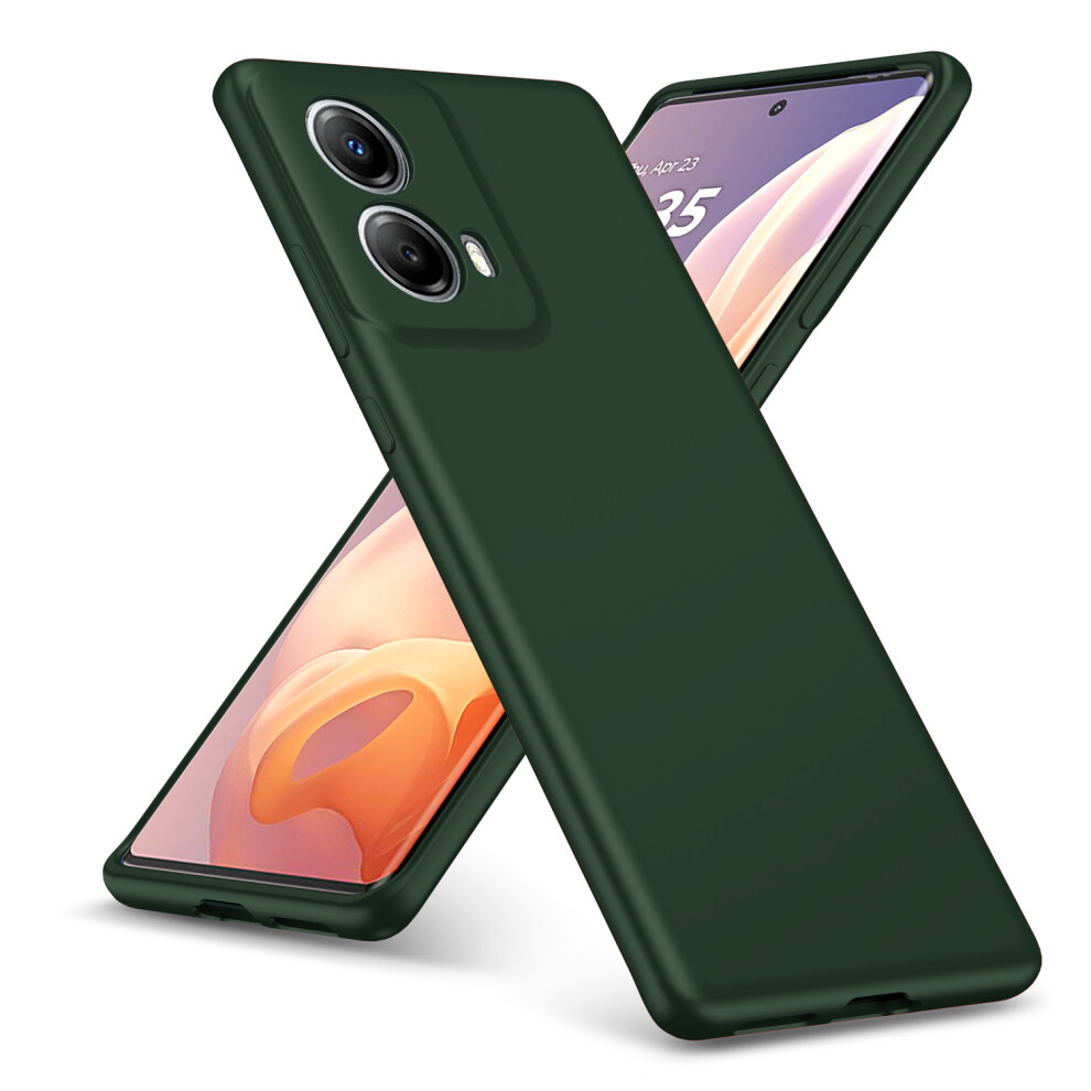 (Motorola G85, ) For For Motorola G85 Liquid Silicone Shockproof Phone Case Green 5059302145525