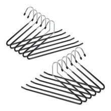 Set schwarze Hosenbügel mit Antirutschschutz