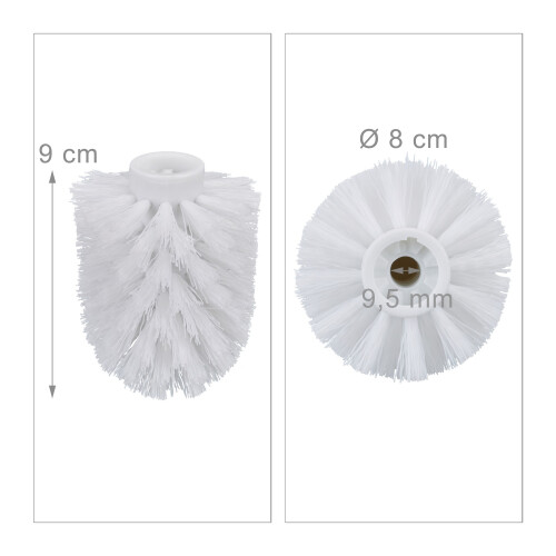 Ersatzset für WC-Bürstenkopf 9,5 mm D=8 cm 2