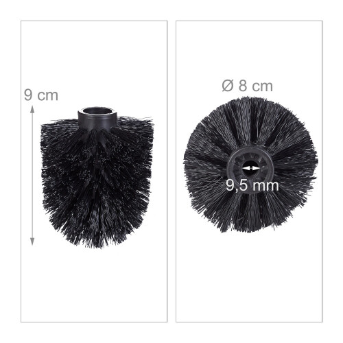 Ersatzset für WC-Bürstenkopf 9,5 mm D=8 cm 2