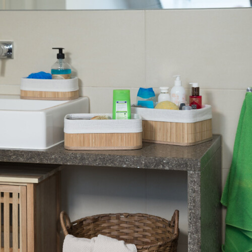 Storage basket bathroom 3 parts 1