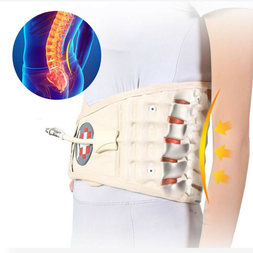 Goplushtoy Decompression Belt Back Brace Lumbar Support Spinal Traction Extender