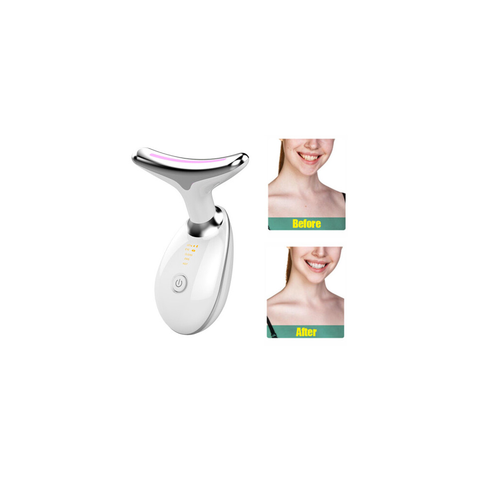 Goplushtoy Neck Face Ems Thermal Neck Lifting And Tighten Massager Electric Microcurrent Wrinkle Remover 7-Color Led Photon Face Beauty Device