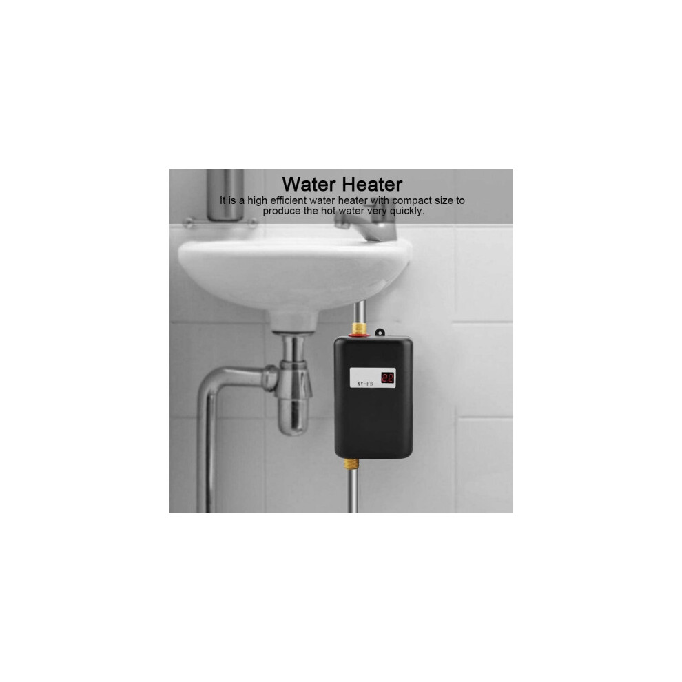 3000W Electric Tankless Water Heater Instant Hot Under Sink Kitchen 6942623057495