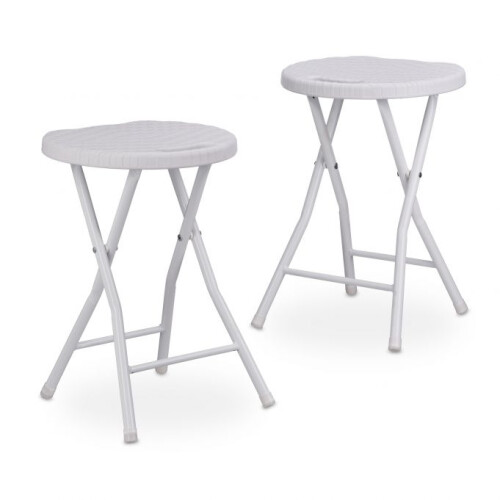 2 Stk. Klapphocker aus Rattan