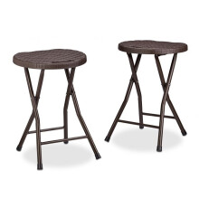2 Stk. Klapphocker aus Rattan