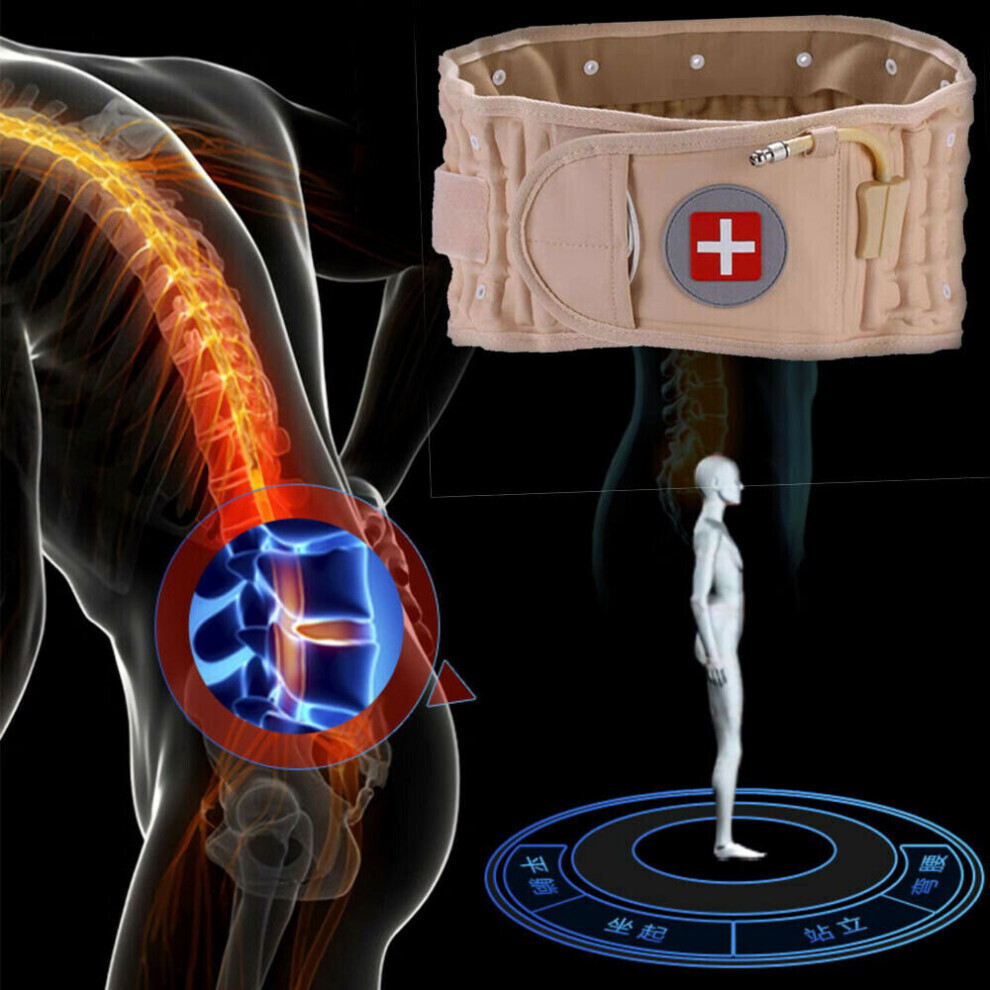 Goplushtoy Decompression Belt Back Brace Lumbar Support Spinal Traction Extender For Women