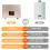 Chauffe-eau instantané sans réservoir - Mini chauffe-eau électrique 3000 W, Or rose 3