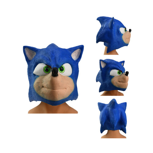 Sonic Hedgehog Mask Full Head Halloween Cosplay Party Prop 2