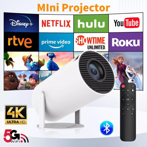 Mini WiFi Projector 5G 4K Projector HD LED Smart Bluetooth Android IOS Home Theater HDMI USB 1