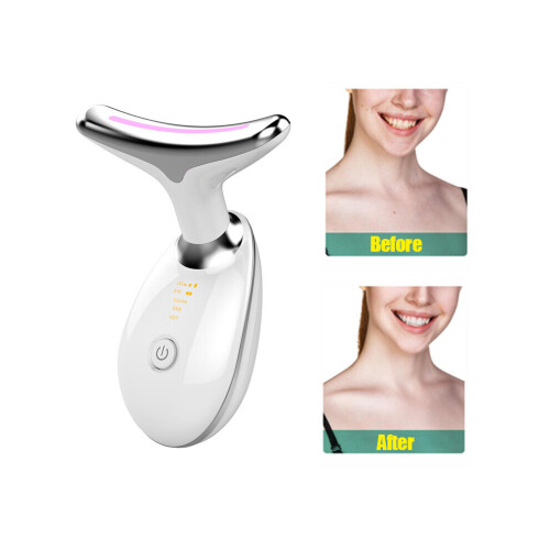 Cervical Neck Massager Physical Therapy Electromagnetic Microcurrent Wrinkle Remover 7-Color LED Photon Face Beauty Device 1