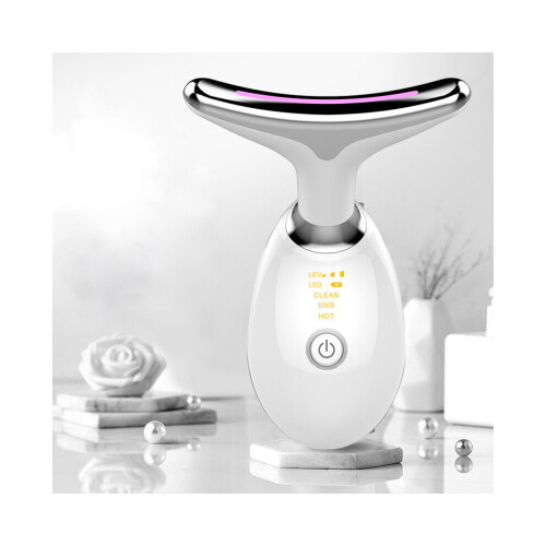 Cervical Neck Massager Physical Therapy Electromagnetic Microcurrent Wrinkle Remover 7-Color LED Photon Face Beauty Device 2