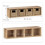 Wall shelf in walnut with baskets 4