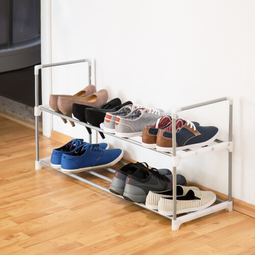 Schuhregal Metall silber 1