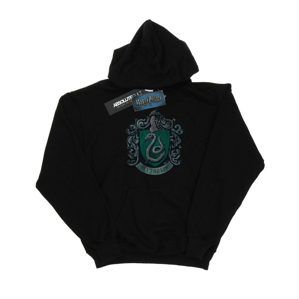 Slytherin Distressed Crest Hoodie