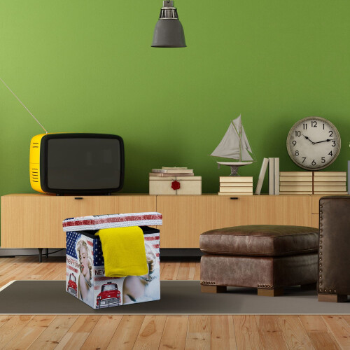 Hocker mit Stauraum Trendmotiv 1