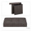 Tabouret pliable avec rangement en tissu lin 5