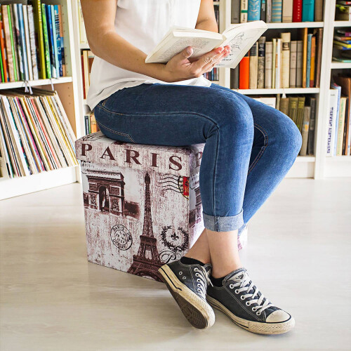 Hocker mit Stauraum Trendmotiv 1
