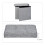 Tabouret pliable avec rangement en tissu lin 5