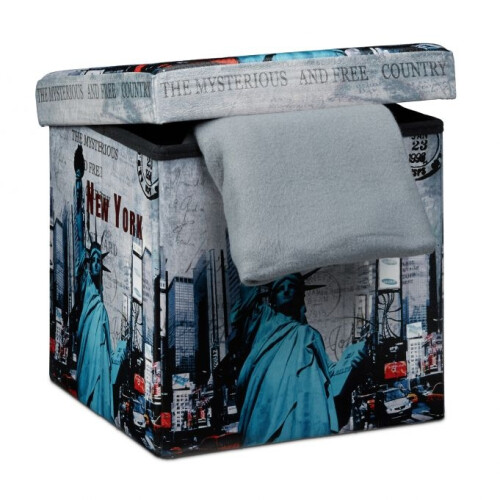 Hocker mit Stauraum Trendmotiv