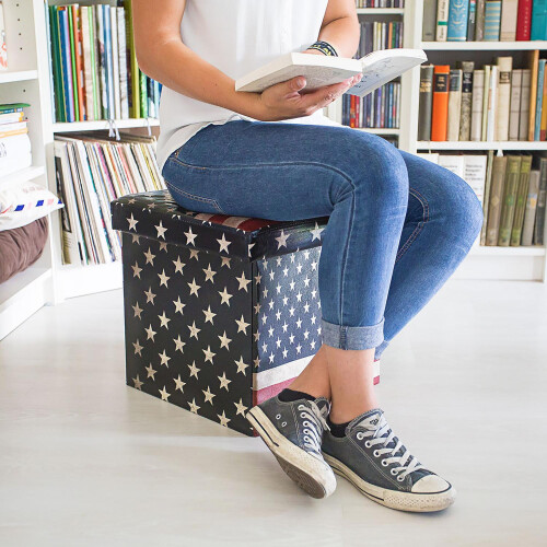 Hocker mit Stauraum Trendmotiv 1