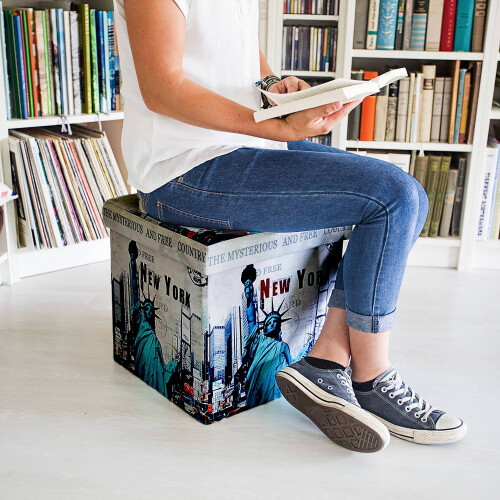 Hocker mit Stauraum Trendmotiv 1