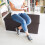 Bench with storage space in artificial leather 2
