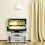 Weißer TV-Schrank auf Rädern 2