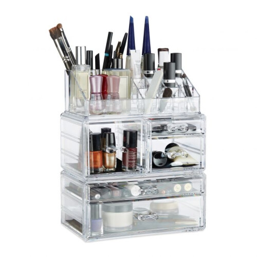 Make-up-Aufbewahrung aus Acryl mit 21 Fächern
