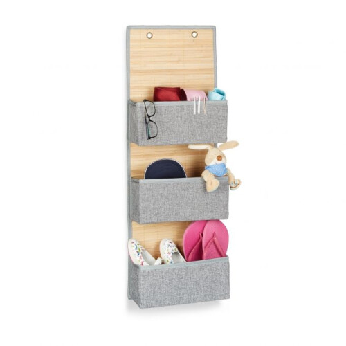 Wall- and door-hung storage for bathrooms