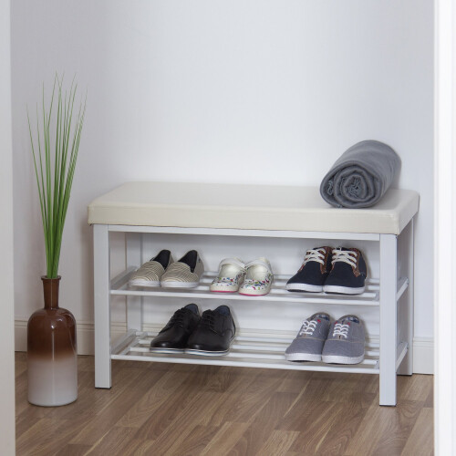 Schuhbank mit gepolsterter Sitzfläche 1
