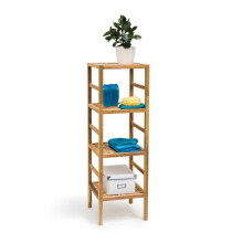 Estante de baño de madera de nogal