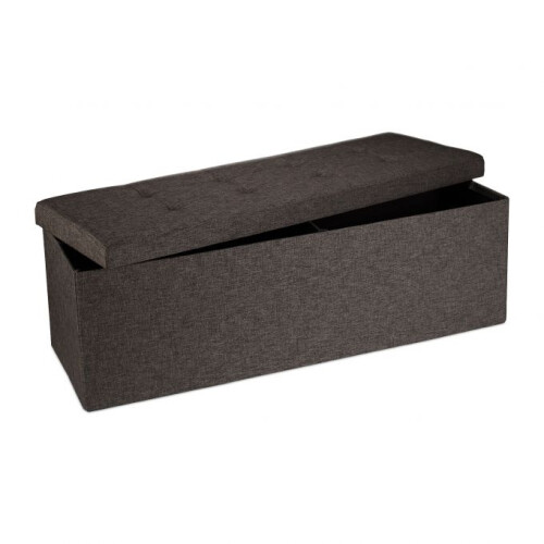 Collapsible storage bench linen fabric