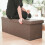 Collapsible storage bench linen fabric 2