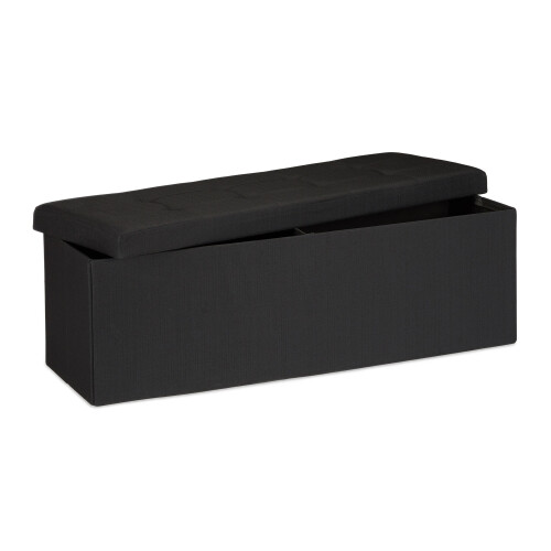 Collapsible storage bench linen fabric 2